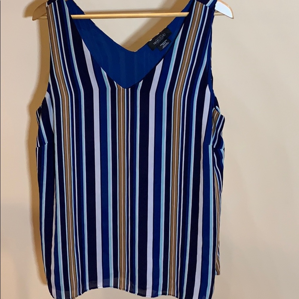 MICHELS STUDIO reversible striped tank top Sz14